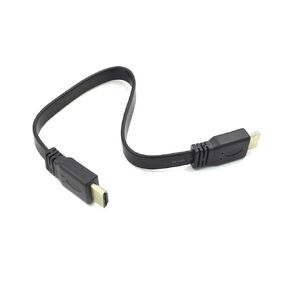 30cm/1ft HDMI Cable for Audio Video HDTV TV PS3 Full HD Short HDMI Male to Male Plug Flat Cable Cord Black