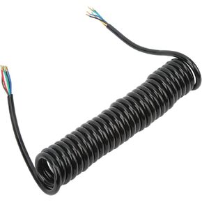 Trailer Wiring Coiled Cable,Trailer Extension Coiled Cable 12.8ft 20AWG 7 Core Polyurethane Copper Trailer Extension Cable for Tow Truck RV