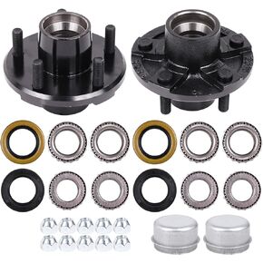 NBJINGYI 2PCS 2000lbs 4 on 4'' Trailer Idler Hub Kits for 1-1/16"or 1"Axles 4-L44643 Bearing 4-L44649 Bearing (2000lbs 4 on 4'')
