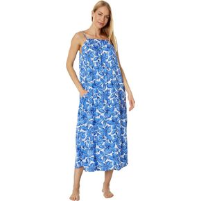 Tommy Bahama Sleeveless Maxi Gown Hibiscus Floral LG