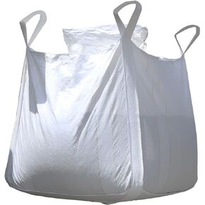 FIBC bag Bulk bag Yard garbage bag Super bag bagster Heavy duty construction bag 100 gallon white woven polypropylene Construction and dismantling FIBC (（90*90*110/ Bottom Seal）)