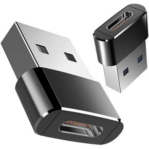 USB-C to USB Adapter *MFI Certified* | for iPhone 12/12 Pro/12Pro Max/13/13 Pro/13 Pro Max/14/14 Pro/14 Pro Max/15/15 Pro/15 Pro Max/iPad/AirPods/MacBook/USB a to USB c Adapter (Pack of 2)