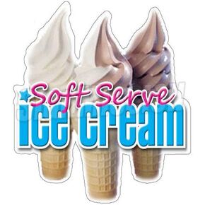 Soft Serve Ice Cream Concession Decal Stand Truck Cart