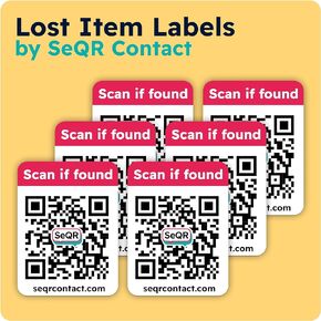 Lost Item Labels | Secure, Private Messaging Tags for Recovering Personal Items | QR Smart Labels for Travel, Everyday & Family Belongings Like Passports, Wallets, Toys | Safeguard Personal Info