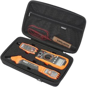 RAIACE Hard Travel Storage Case Compatible with Klein Tools ET310 AC Circuit Breaker, Finder & 80041 Outlet Repair Tool Kit & RT250 GFCI Receptacle Tester. Home Tester Kit Bag. (case only) - Orange