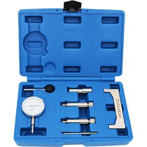 7 Pcs Diesel Fuel Injection Pump Timing Gauge, Static Regulator Adapter Setting Plug Kit, VE Pump Dial Indicator VAS 6079 for VW Audi Volvo Dodge Cummins