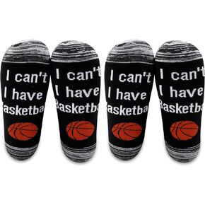 LEVLO Funny Ball Sports Lovers Gifts I can't I have Soccer/Basketball/Tennis Cotton Socks