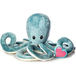 My Baby’s Heartbeat Bear Recordable Stuffed Animals 20 sec Heart Voice Recorder for Ultrasounds and Sweet Messages Playback, Perfect Gender Reveal for Moms to Be, Octopus