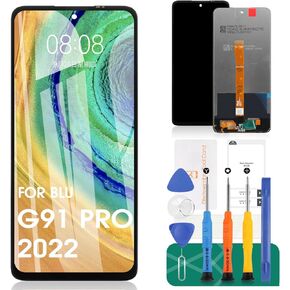 ل BLU G91 برو 2022 قطع غيار للشاشة ل BLU G91 برو 2022 G0530WW شاشة الكريستال السائل محول الأرقام بشاشة تعمل بلمس استبدال إصلاح أجزاء