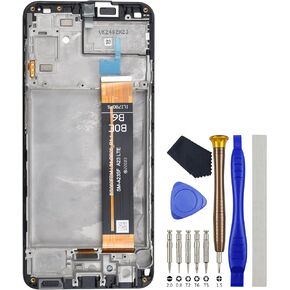 LCD Touch Display Complete Screen Replacement for Samsung Galaxy A23 SM-A235F with Screen Frame Black 6.6" Including Tool Kit