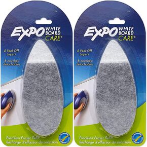 EXPO : Dry Erase Precision Point Eraser Refill Pad, Felt, 9 3/4w x 3 1/4d -:- Sold as 2 Packs of - 1 - / - Total of 2 Each