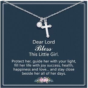 قلادة صليب اللؤلؤ للفتيات - المناولة الأولى، هدايا عيد ميلاد تأكيد المعمودية للفتيات in Kuwait