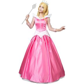 Womens Princess Dress Princess Cosplay Ball Gown Dress Pink Princess Costume mp002020