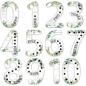 Qyeahkj Jumbo Numbers Black Bulletin Board Educational Math Posters for Kids Toddlers Teacher Must Haves for Classroom Elementary Learning Wall Supplies Number Preschool Classroom Decorations Students