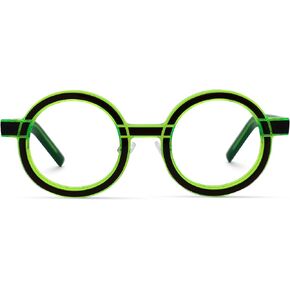 VOOGLAM Round Frame Blue Light Blocking Glasses, Black Fashion Glasses for Women Anti Eyestrain & UV