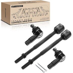 A-Premium Set of 4, Front Inner & Outer Tie Rod End Kit, Compatible with Chevrolet Sprint 1989-1991, Geo Metro 1989-1997, Pontiac Firefly 1989-1991, Suzuki Swift 1990-1995