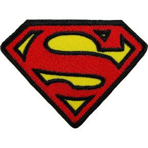 Patch Supermaans Logo Classic. Embroidered, Iron On. Size 3.1" x 2.4" (80mm x 60mm).