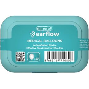 EARFLOW Replacement Medical Balloons x10 Autoinflation Device for Glue Ear Treatment, Eustachian Tube Dysfunction, and Middle Ear Symptoms, Drug-Free Solution for All Ages, 10 Medical Balloons