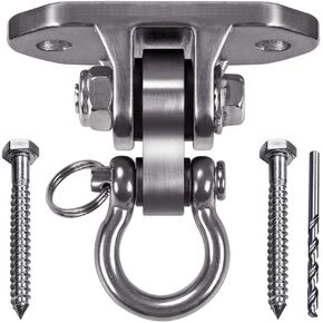 IOH Heavy Duty Swing Hanger Stainless Steel 304 antirust【2000 lb Capacity】 180° Silent Swing, Playground Porch Yoga Seat Trapeze, Hammock Chair, Hanging Kit, Swing Set Indoor Outdoor, Patent Design