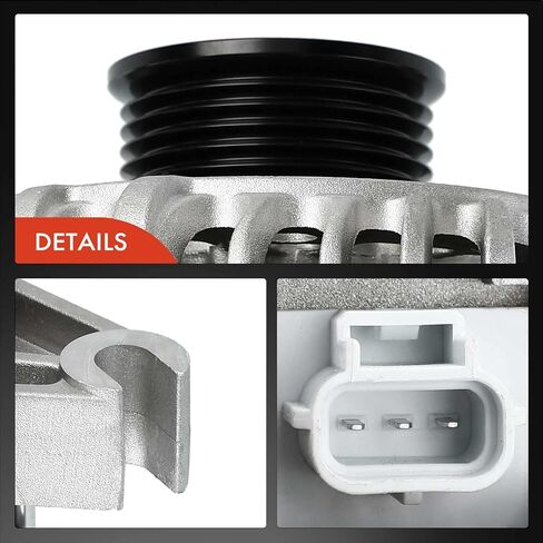 A-Premium Alternator Compatible with Ford Crown Victoria 2003-2008 & Mercury Grand Marquis & Lincoln Town Car 2003-2011, 4.6L, 12V 135A 6-Groove Pulley Clockwise, Replace# 3W1Z10346BA, 3W1U10300BB in Saudi Arabia