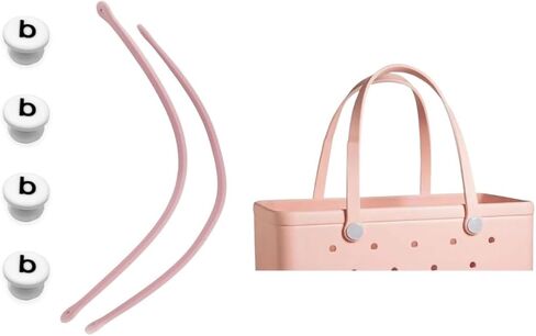 الأشرطة البديلة لحقيبة S/M Bog، مقابض بديلة مع 4 أزرار كبس بديلة لحقيبة الشاطئ المطاطية، استبدال حزام حقيبة EVA، طقم إصلاح حقيبة الشاطئ Bogg (فقاعات وردية) in Kuwait