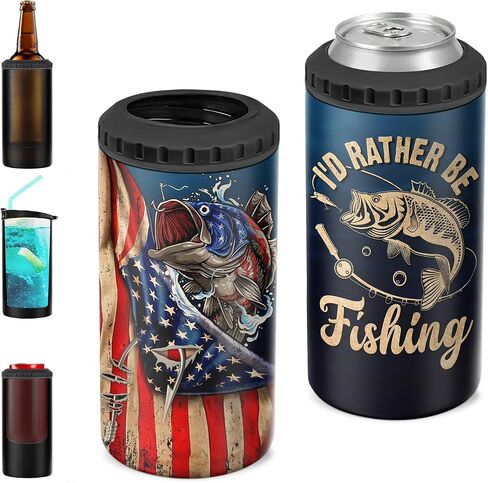 Fishing Cool Gifts For Dad - Fishing Gifts for Men - Father's Day Fishing Gifts for Dad from Daughter, Son, Wife - Birthday Gifts for Fisherman - Funny Fishing Gifts - Fishing Dad Can Cooler 12Oz in Saudi Arabia
