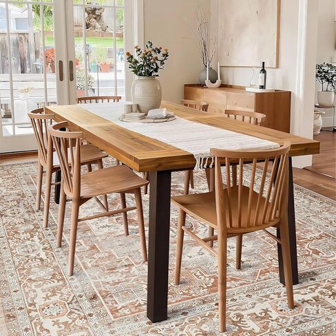 Area Rug 2x3 Entryway Rug Small Washable Rug Ultra-Thin Vintage Door Mat Boho Non-Slip Rugs Indoor for Front Door Entrance Kitchen Bathroom(Brown,2' x 3') in Saudi Arabia