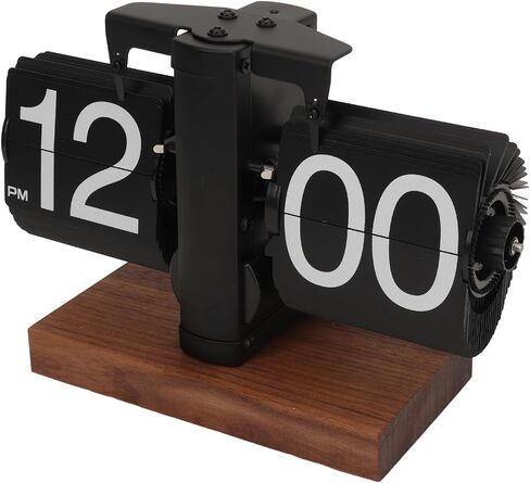 Dpofirs Retro Flip Desk Shelf Clock, Auto Flip Desk Table Clock, Classic Mechanical Digital Display Battery Powered, 12 Hours Modern Digital Mechanical Retro Flip Down Clock for in Saudi Arabia