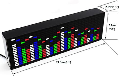 محلل الطيف الصوتي عرض ساعة 12h/24h ساعة تنبيه 1624 قطعة إيقاع ملون LED طيف الموسيقى لغرفة ألعاب السيارات in Saudi Arabia