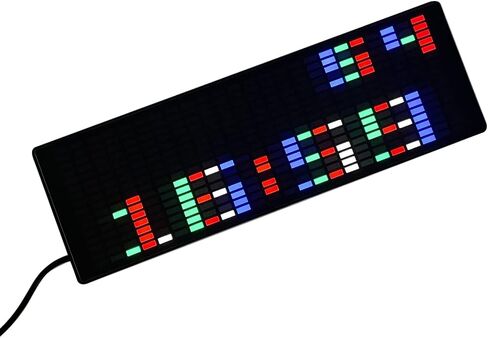 محلل الطيف الصوتي عرض ساعة 12h/24h ساعة تنبيه 1624 قطعة إيقاع ملون LED طيف الموسيقى لغرفة ألعاب السيارات in Saudi Arabia