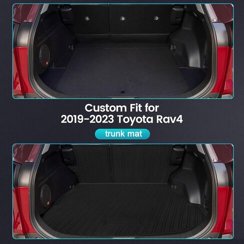 Fit 2019-2023 2024 Toyota Rav4 Floor Mats Trunk Mat Rear Cargo Liner All Weather Back Seat Protector Backrest Mat for Toyota Rav4 Accessories (Backrest Mat+Cargo Liner+Floor Mats) in Saudi Arabia