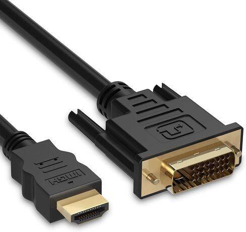 6FT DVI to HDMI Cable, Bidirectional 24+1 DVI-D to HDMI Male to Male Cable Gold Plated Compatible for PC/Roku/Xbox One/PS4/PS3/TV, 1080P High Speed HDMI to DVI Adapter Cable in Saudi Arabia