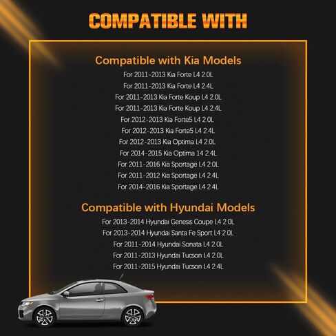 محرك Starter 36100-2G200 متوافق مع Kia Forte/Forte Koup/Forte5/Optima/Sportage، Hyundai Genesis Coupe/Santa Fe Sport/Sonata/Tucson 2011-2016 2.0L 2.4L استبدال 12A1369 in Kuwait