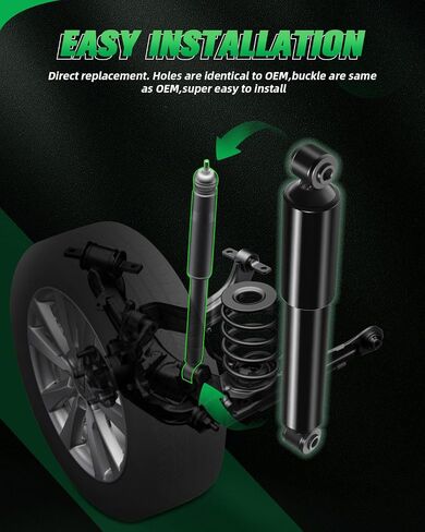 SCITOO Rear Shocks Set of 2 for Town & Country, Shocks Absorbers and Struts Fits 2008 2009 2010 for Chrysler Town & Country,2008 2009 2010 for Dodge Grand Caravan Amortiguadores in Saudi Arabia
