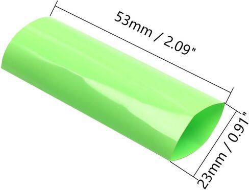 Bettomshin 50Pcs AA x1 Single Section 53mm Length Insulated Battery Heat Shrink Wrap Tubing, 23mm Width PVC DIY Battery Pack Shrink Wrap Bags Kit Green in Saudi Arabia