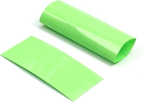 Bettomshin 50Pcs AA x1 Single Section 53mm Length Insulated Battery Heat Shrink Wrap Tubing, 23mm Width PVC DIY Battery Pack Shrink Wrap Bags Kit Green in Saudi Arabia