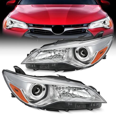 Nilight Headlight Assembly Compatible with 2015 2016 2017 LE SE XLE Toyota Camry Headlamps Replacement Black Housing Amber Reflector Clear Lens Driver and Passenger Side in Saudi Arabia