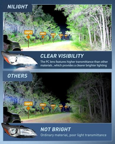 Nilight Headlight Assembly Compatible with 2015 2016 2017 LE SE XLE Toyota Camry Headlamps Replacement Black Housing Amber Reflector Clear Lens Driver and Passenger Side in Saudi Arabia