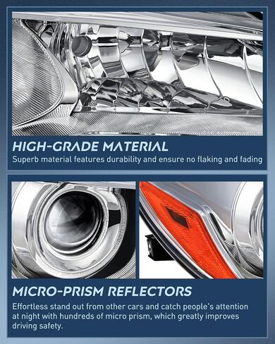 Nilight Headlight Assembly Compatible with 2015 2016 2017 LE SE XLE Toyota Camry Headlamps Replacement Black Housing Amber Reflector Clear Lens Driver and Passenger Side in Saudi Arabia
