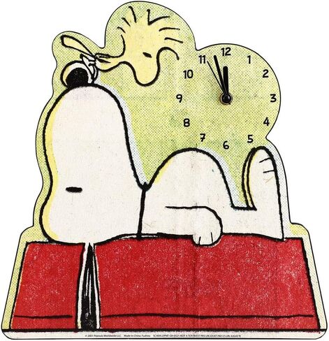 Bioworld Peanuts Snoopy & Woodstock Shaped MDF Wall Clock in Saudi Arabia