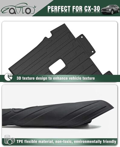 بطانات البضائع مسند الظهر حصيرة لمازدا CX-30 الملحقات 2021-2024 مع هوك وحلقة الخلفي الجذع حصيرة المقعد الخلفي الغطاء الخلفي حامي جميع الأحوال الجوية المضادة للانزلاق انقسام الكلب بطانة 3 قطع in Kuwait
