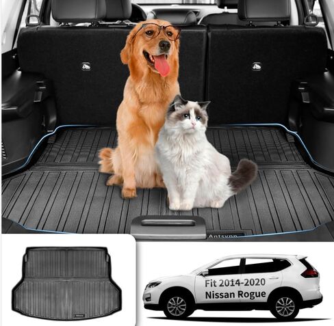 Compatible for 2014-2020 Nissan Rogue Backrest Mats, All-Weather 3D Custom Interior Car Seat Back Cover Cargo Mats Fit for 2020 2019 2018 2017 2016 2015 2014 Accessories in Saudi Arabia