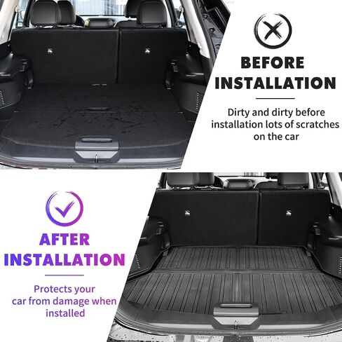 Compatible for 2014-2020 Nissan Rogue Backrest Mats, All-Weather 3D Custom Interior Car Seat Back Cover Cargo Mats Fit for 2020 2019 2018 2017 2016 2015 2014 Accessories in Saudi Arabia
