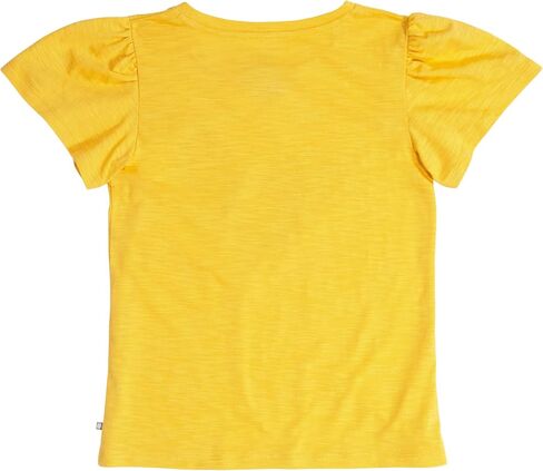 Lucky Brand Girls' Short Sleeve Graphic T-Shirt, Tagless Cotton Tee with Fun Designs, Yolk Yellow, 16 in Saudi Arabia