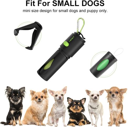 Small Dog Pooper Scooper with Bag Attachment, Portable Pet Poop Scooper for Dogs, Outdoor Poop Scooper for Small Pets (Black) in Saudi Arabia