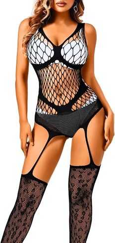Sexy Rave Outfits For Women, Cutout Fishnet Body Stockings Lingerie, One Piece Bodysuit Music Festival Club Dancewear in Saudi Arabia