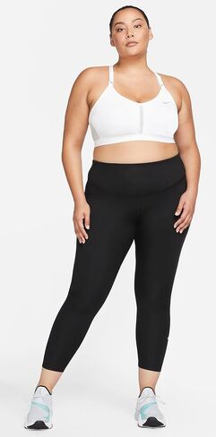 حمالة صدر رياضية Indy مقاس كبير للنساء من Nike، دعم خفيف 2X، أبيض/رمادي in Saudi Arabia