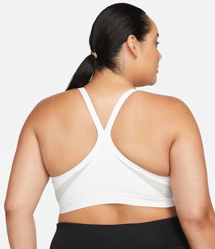 حمالة صدر رياضية Indy مقاس كبير للنساء من Nike، دعم خفيف 2X، أبيض/رمادي in Saudi Arabia