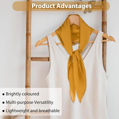 Square Silk Like Head Scarf,23.6" Women's Fashion Silk Feeling Scarf Square Hair Bandanas for Sleeping in Saudi Arabia