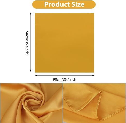 Square Silk Like Head Scarf,23.6" Women's Fashion Silk Feeling Scarf Square Hair Bandanas for Sleeping in Saudi Arabia